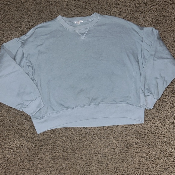 Grace Cropped Vintage Oversized Crewneck Sweatshirt size L - Picture 2 of 5